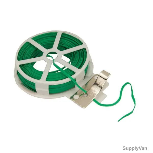 Silverline Garden Tie Wire, Plastic, 30 Mtrs, Green