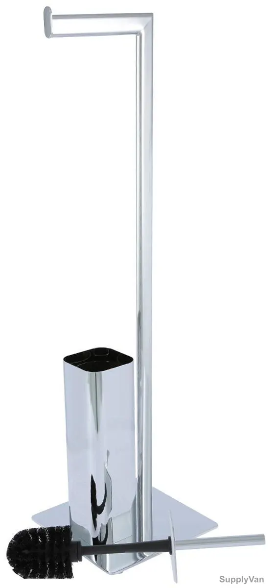 High Trend Paper and Brush Holder, NN4072-A, Silver Colour, Steel
