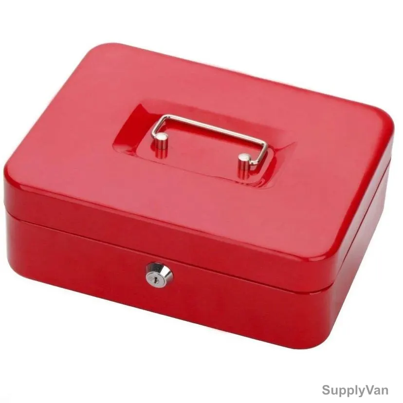 Cash Box, Metal, 20 x 16CM, Red