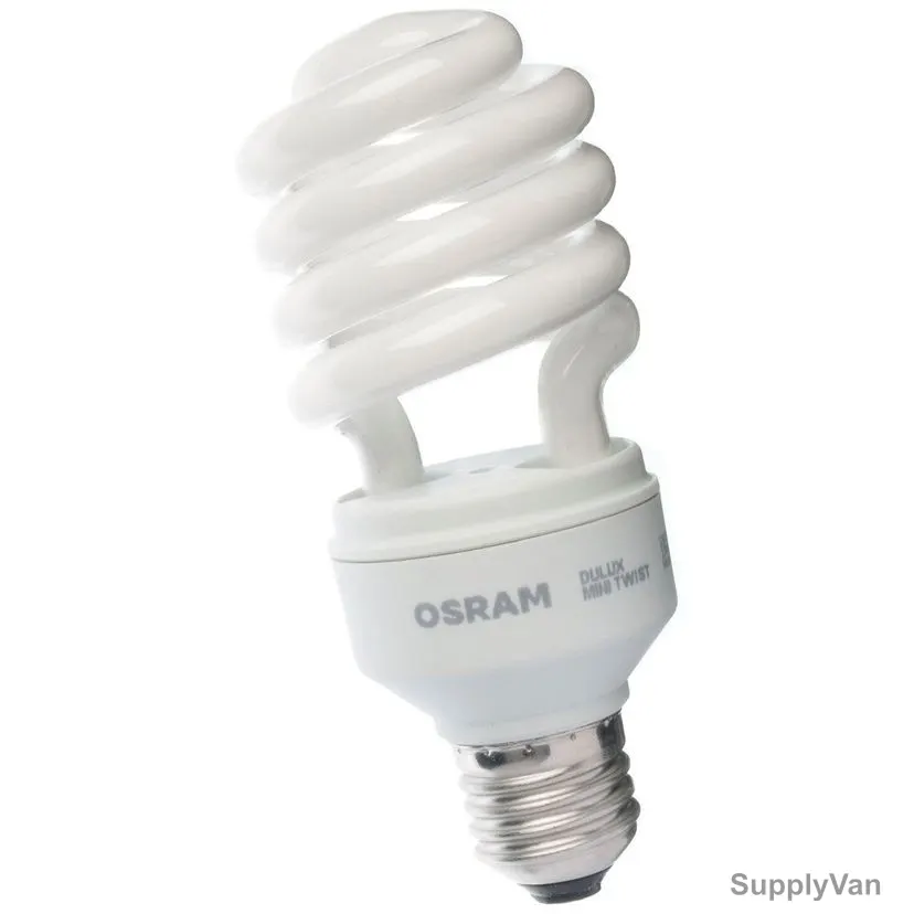 Osram Mini Twist Fluorescent Lamp, Duluxstar, 12W, E27, 2700K, Warm White