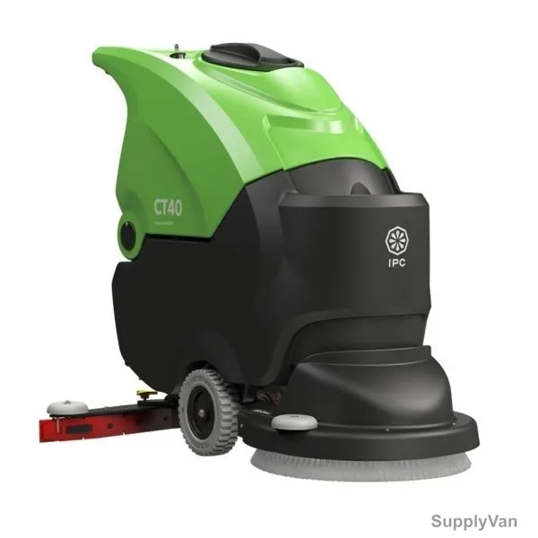 IPC Walk Behind Electric Scrubber Dryer, CT40-C50, 550-1000W, 150 RPM, 500MM, Green and Black