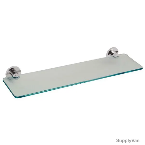 Vado Frosted Glass Shelf, Elements, Wall Mounted, 558MM, Chrome, Silver
