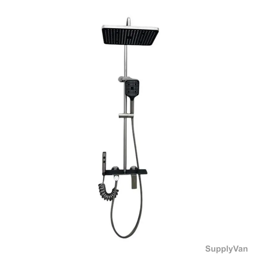 Novex Rain Shower Set, NSS-8010-GMG, Brass, 30CM Head Dia, Metallic Grey