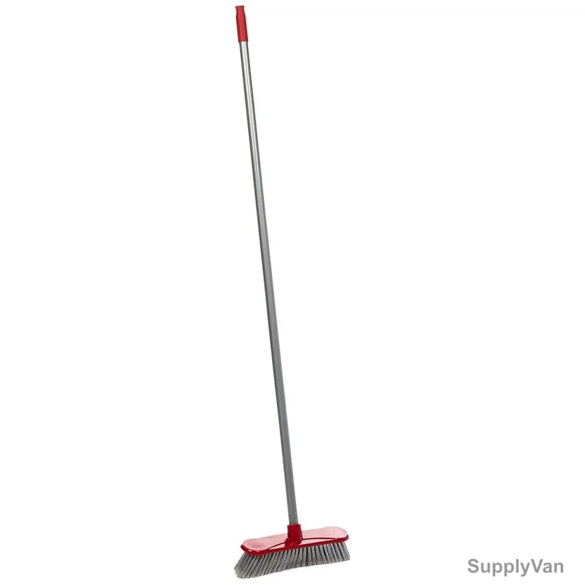Royalford Floor Broom, RF8831, One Click, Plastic/Iron, 148CM Height, Red