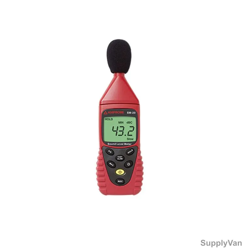 Amprobe Sound Meter, SM-20A, 31.5 Hz-8 kHz, Red