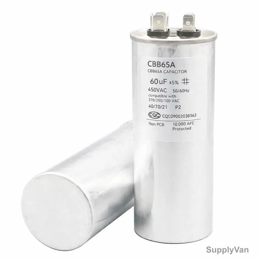 Motor Run Capacitor, 100-450V, 60 uF