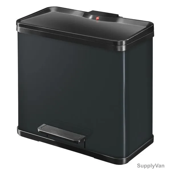 Hailo Trio Pedal Waste Separator, Hlo-0633-919, Oko Trio L, 3x11 Litres, Black