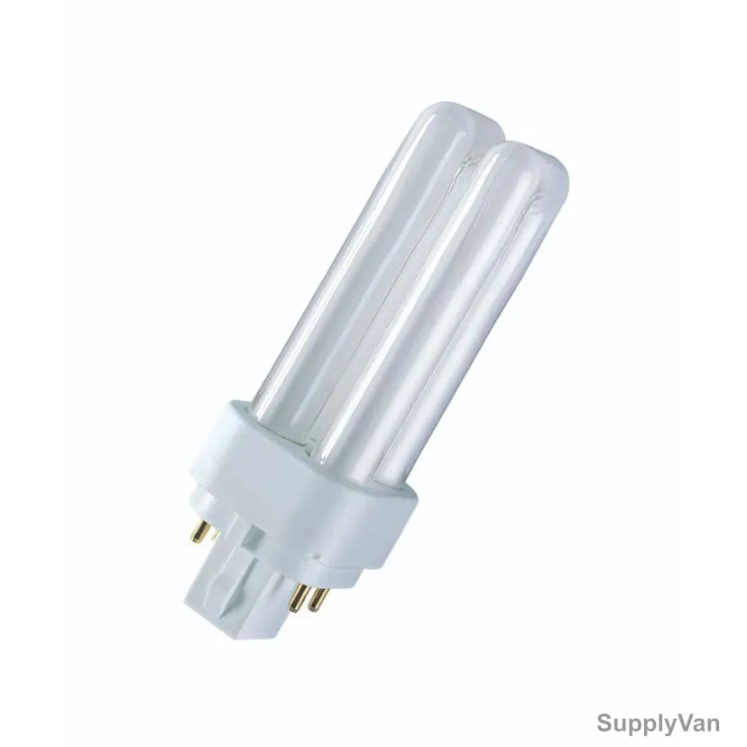 Osram Fluorescent Lamp, Dulux D-E, 26W, G24q-3, 3000K, Lumilux Warm White