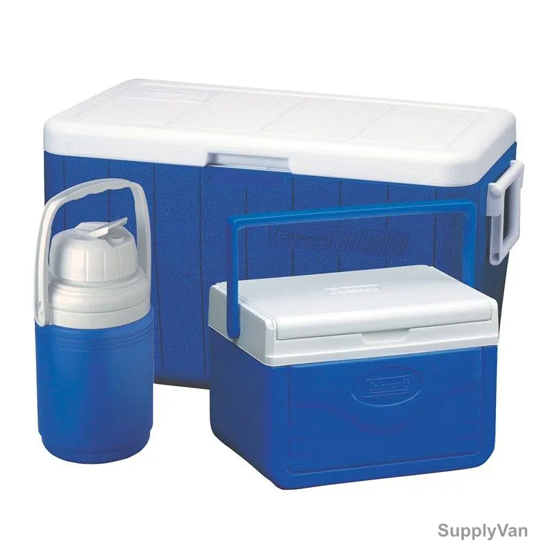 Coleman Bucket Cooler Combo, 5295A780G, 54 Qt, Blue, 3 Pcs/Set