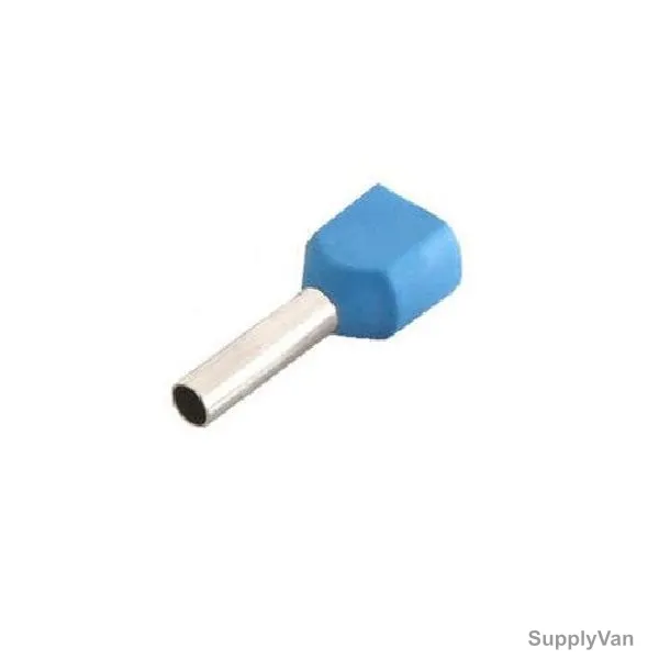 Twin Cord End Terminal, TB-225013, Nylon, 13MM, Blue, PK500