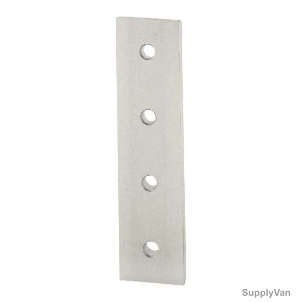 Extrusion Reinforcement Flat Plate, 45 Series, 4 Hole, Aluminium, PK5