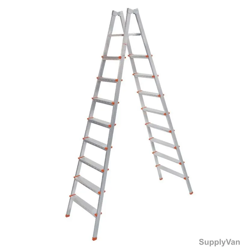 Pro-Tech Straight Ladders, EM-618, Aluminium, 1 Side, 9 Steps, 2.2 Mtrs Max. Height, 150 Kgs Weight Capacity