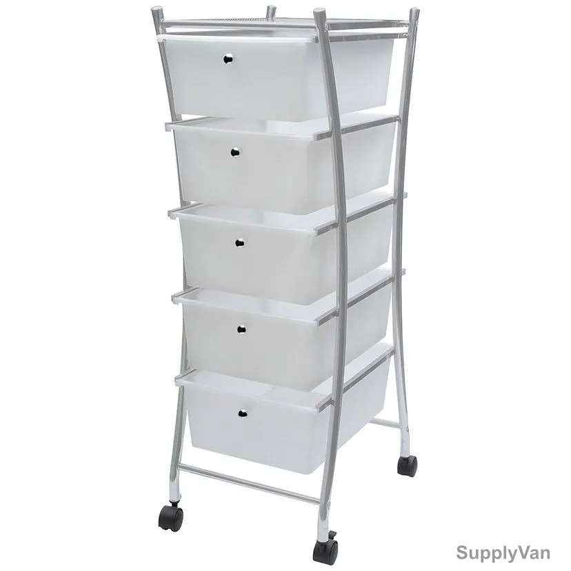 Edifice Storage Cart, 7167, White Colour, Plastic