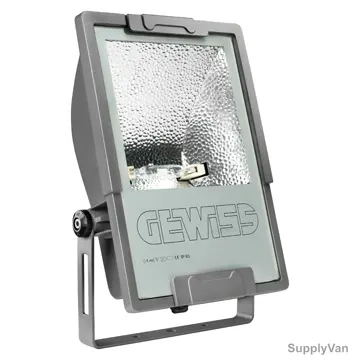 Gewiss Floodlight, GW84032S, w/Asymmetrical Optic, 150W, Graphite Grey