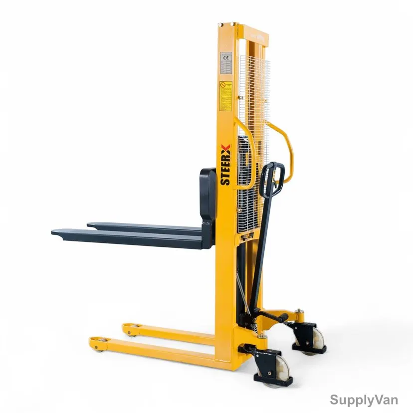 Steerx Manual Hydraulic Heavy Duty Drum Stacker, SMHS15-3000, Steel, 3000MM Lifting Height, 1500 Kg Weight Capacity