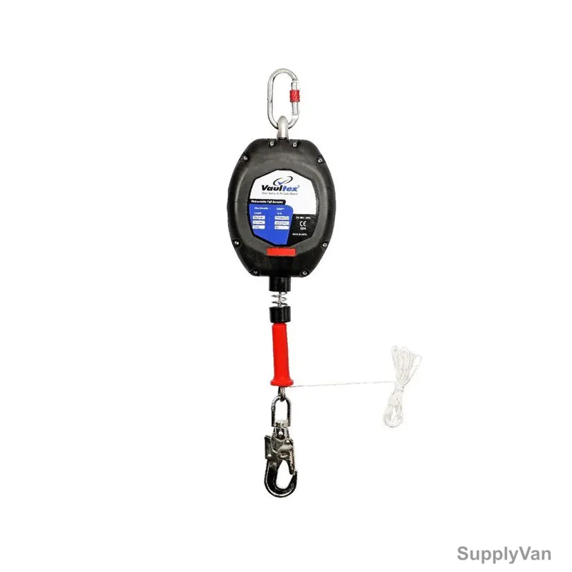 Vaultex Retractable Fall Arrester With 10 Mtrs Wire Rope, BIH, 100 Kg Loading Capacity