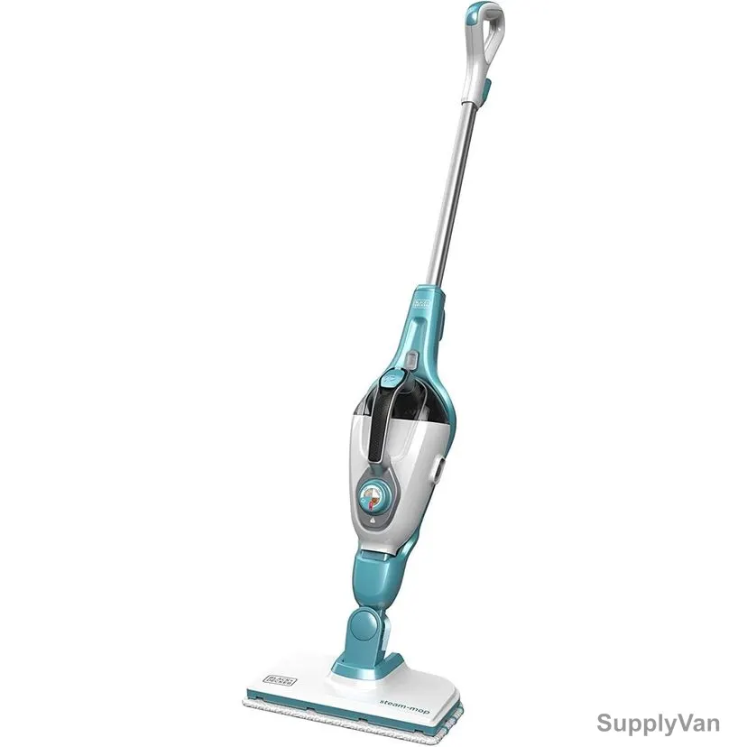 Black and Decker 7 in 1 Steam Mop, FSMH1321-B5, 1300W, 500ML, Grey and Blue