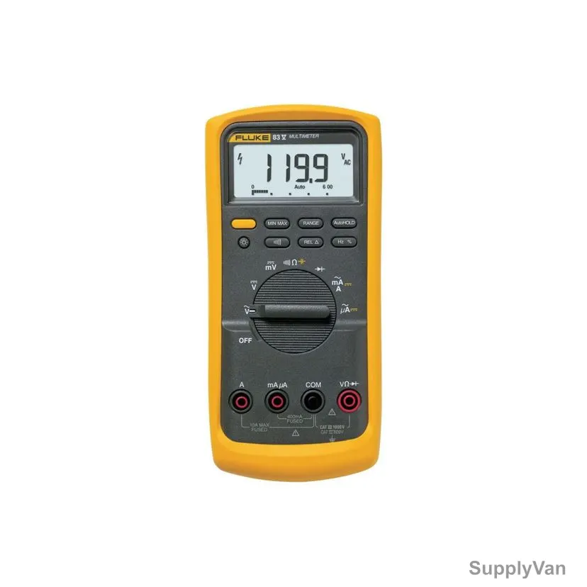 Fluke Average Responding Industrial Multimeter, 83-V-EUR, 10A, 1000V