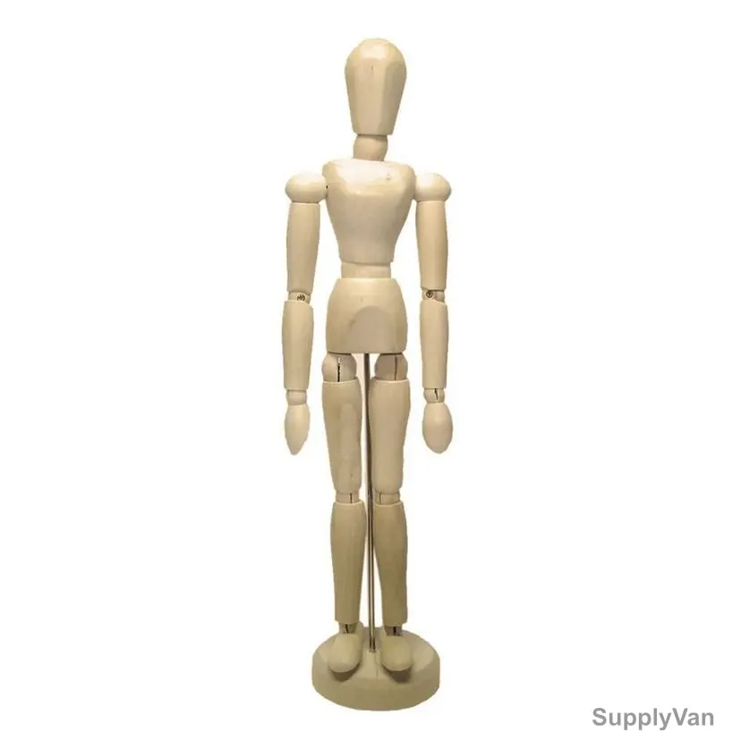 Sinoart Female Articulated Mannequin, SFM019, Wood, 12 Inch, Beige