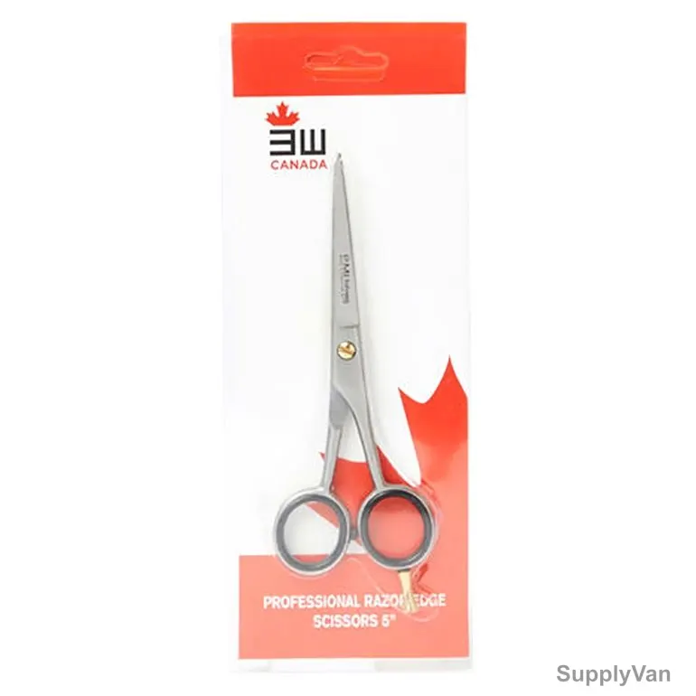 3W Professional Razor Edge Scissor, 3W01-125, Stainless Steel, 6 Inch, Silver