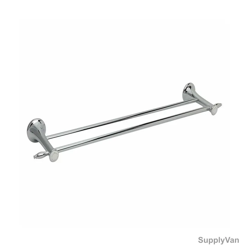 Bold Victoria Wall Mounted Double Towel Bar, BACSET1803801, Brass, 60CM Length, Chrome Plated Finish
