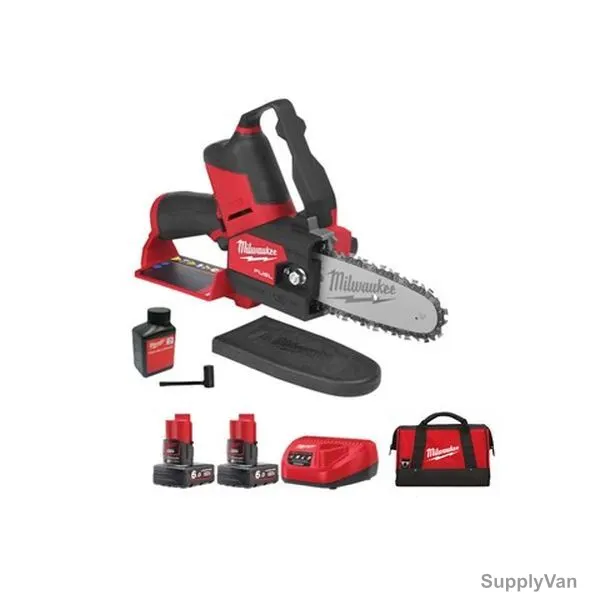 Milwaukee Hatchet Cordless Chain Saw, M12FHS-602, Fuel, 12V, 152MM, 5 Pcs/Kit