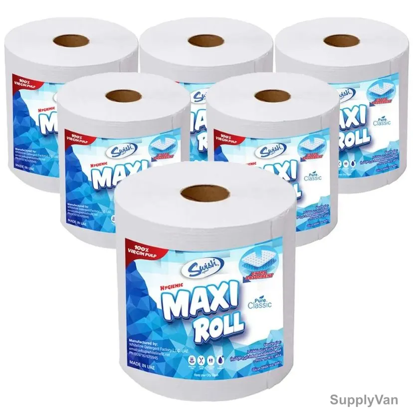 Swish Kitchen Paper Towel Tissue Roll, Embossed, 2 Ply, 600GM, 6 Pcs/Pack