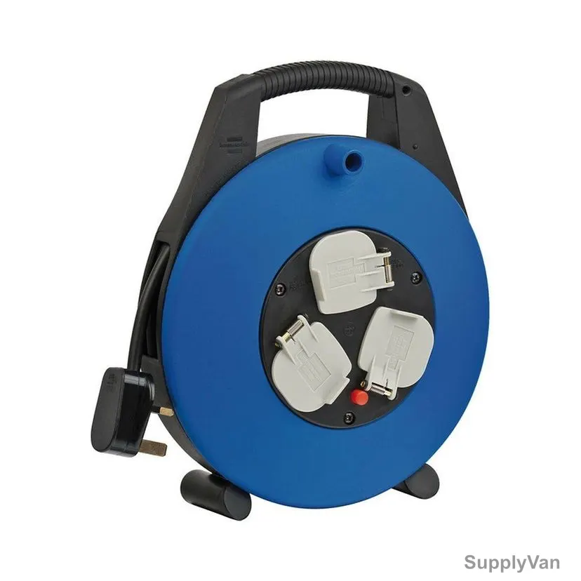 Brennenstuhl 3 Way Socket Cable Reel Box, 1098207900, Vario Line, Plastic, 13A, 5 Mtrs Cable Length