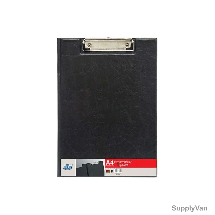 Fis Double Wire Clip Board, FS, Black