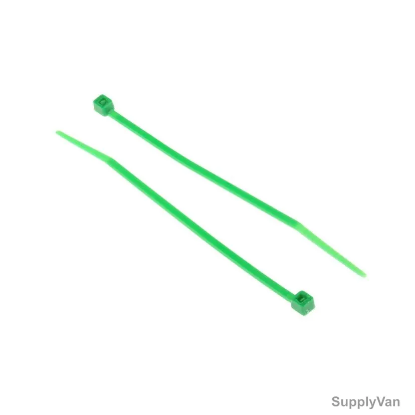 Speedwell Cable Tie, BNT2510, Nylon, 2.5MM Thk x 100MM Length, Green, 100 Pcs/Pack
