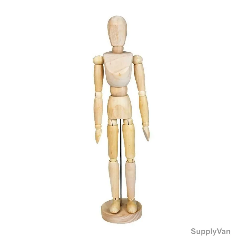 Sinoart Men Articulated Mannequin, SFM020-N, Wood, 16 Inch, Beige