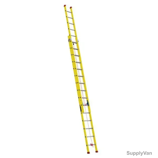 Topman Double Section Straight Ladder, FRPDSL13, Fiber Glass, 13+13 Steps, 150 Kg Loading Capacity