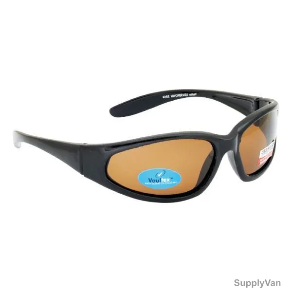 Vaultex Safety Spectacle, V49, Brown, 10 Pcs/Pack