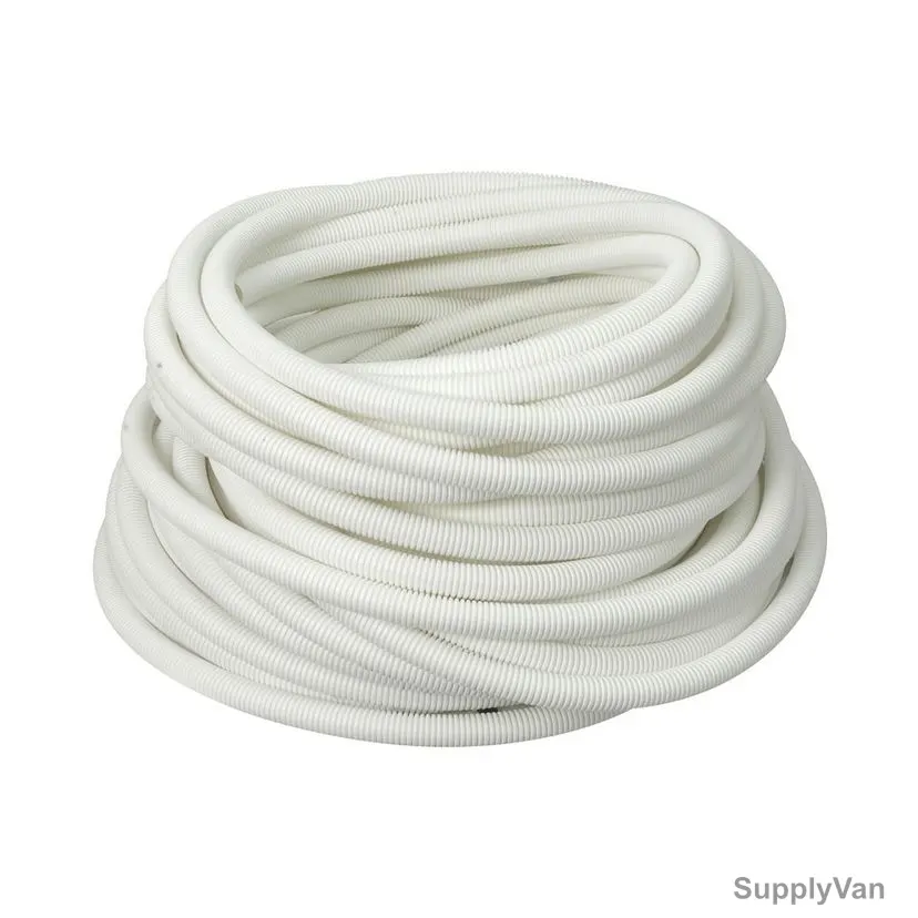 Flexible Conduit Pipe, PVC, 5MM Dia x 25 Mtrs Length, White