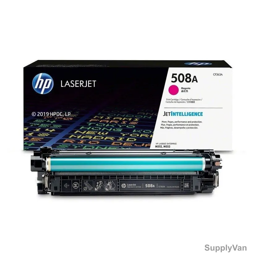 HP Original LaserJet Toner Cartridge, CF363A, 508A, Magenta