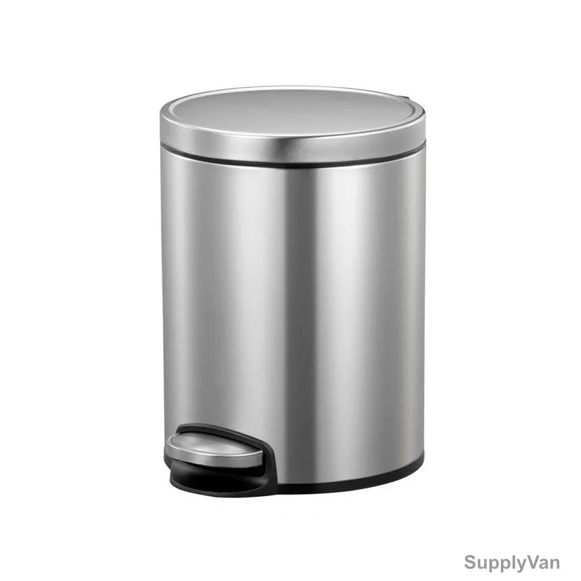 Eko Pedal Trash Bin, SS75-5, Stainless Steel, 5 Ltrs, Metallic Silver