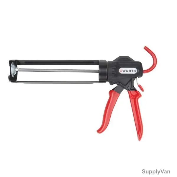 Wurth Manual Caulking Gun, 08913101, Metal, 310ml, Black/Red