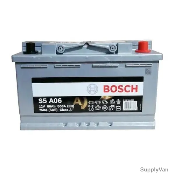 Bosch S5 A06 Starter Battery, 0092S5A060, 12V, 80Ah, 800A