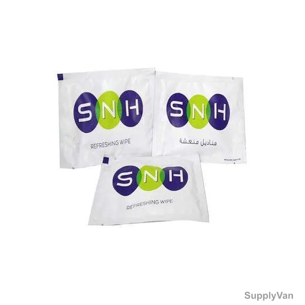 Snh Refreshing Wet Wipes, WIPESMEDIUM, Paper, White, 20 Pcs/Pack