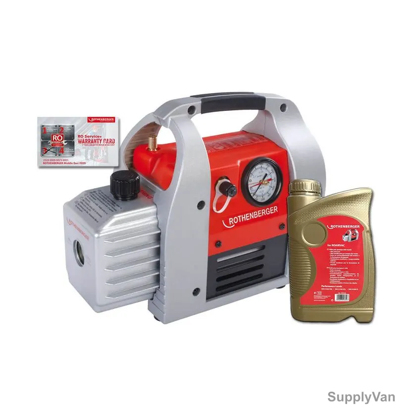 Rothenberger Vacuum Pump With 1 Litre Mineral Based Oil, 1700-63, 230V, 6 CFM, 2 Pcs/Set