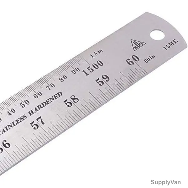 Kds Straight Ruler, SS-15ME, Stainless Steel, 1500MM