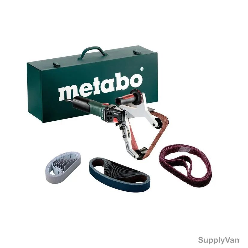 Metabo Tube Belt Sander Set With Metal Carry Case, RBE-15-180, 120V, 1550W