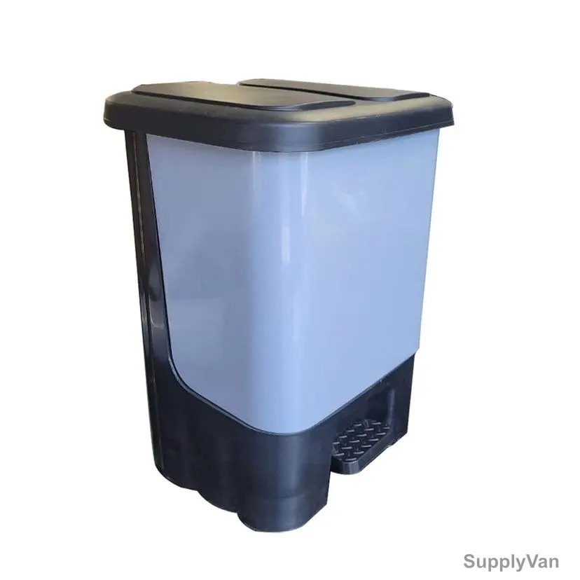 Swish Pedal Trash Bin With Removable Inner Bucket and Handle, Plastic, 20 Ltrs, Grey/Black