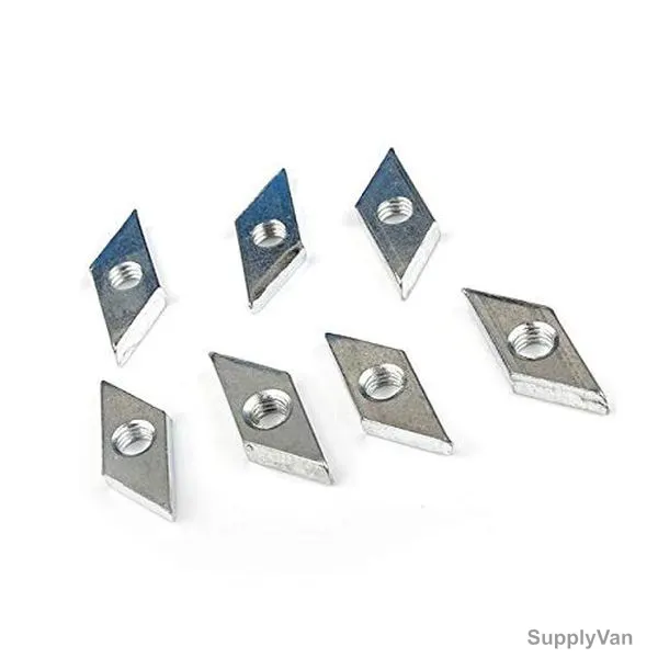 Extrusion Diamond Nut, 30 Series, Iron, M6, PK10