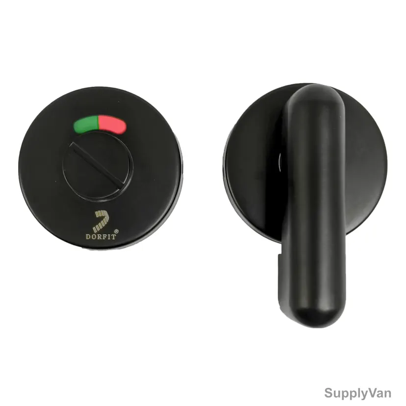 Dorfit Thumb Turn and Release Indicator Bolt, DTIK003-MB, Stainless Steel, Matt Black Finish