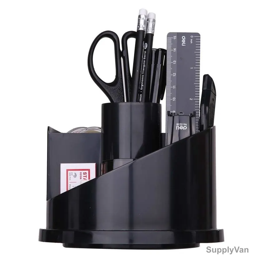 Deli Desk Organizer, 38251A, Black, 17 Pcs/Set