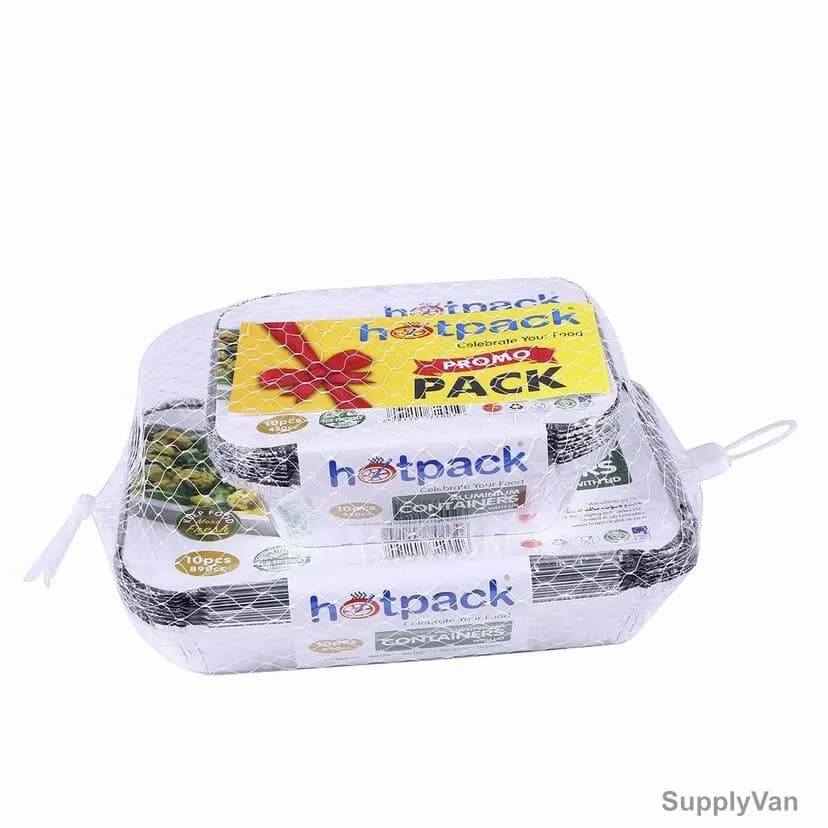 Hotpack Aluminium Container With Lid Combo, 890+420CC, 20 Pcs/Set