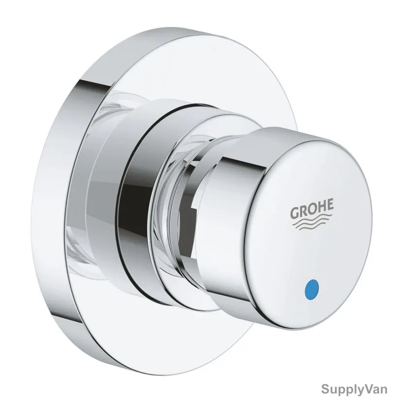 Grohe Self-Closing Shower Valve, 36268000, Euroeco Cosmopolitan T, Metal, 1/2 Inch, Starlight Chrome Finish