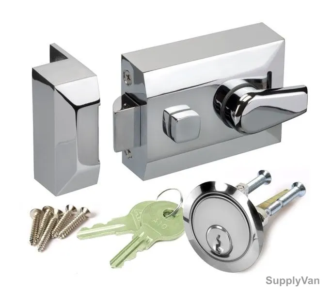 Tuf-Fix Door Knight Latch, NL5645SN, Satin Nickel Plated, 60MM, Silver