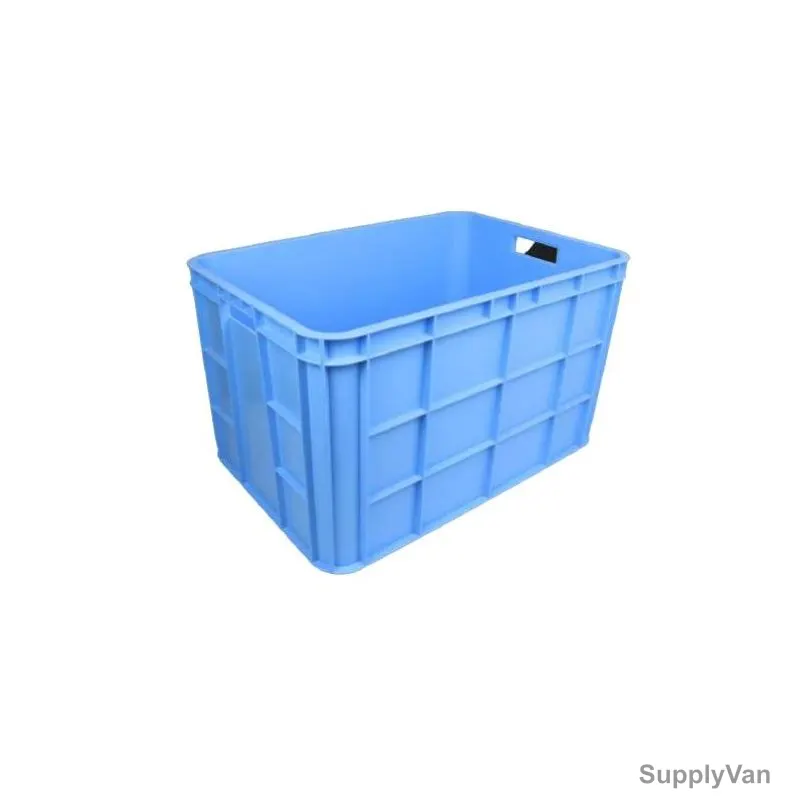 Crateco Multipurpose Fish Crate, 350MM Height x 400MM Width x 600MM Length, 70 Ltrs Capacity, Dark Blue